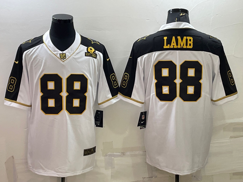 Men's Dallas Cowboys CeeDee Lamb #88 White Jersey